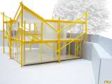 The Yellow House. Vista desdel patio